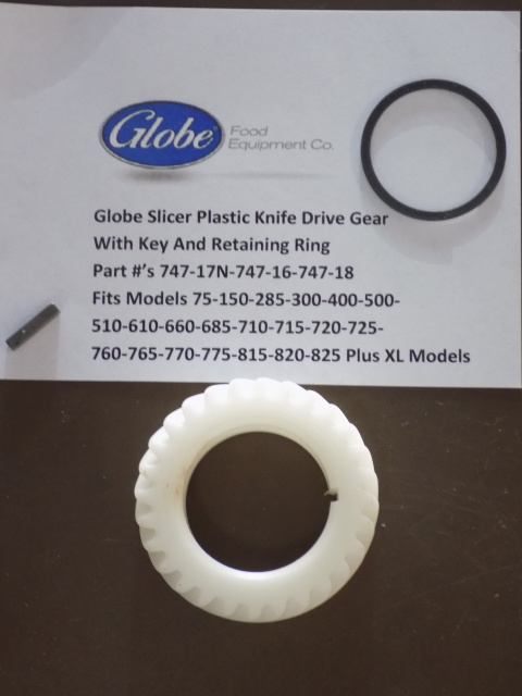 GLOBE NEW QUITE PLASTIC KNIFE GEAR KIT FITS ALL MODELS FROM 75-825 O.E.M. # 747-10 PLASTIC GEAR, 747